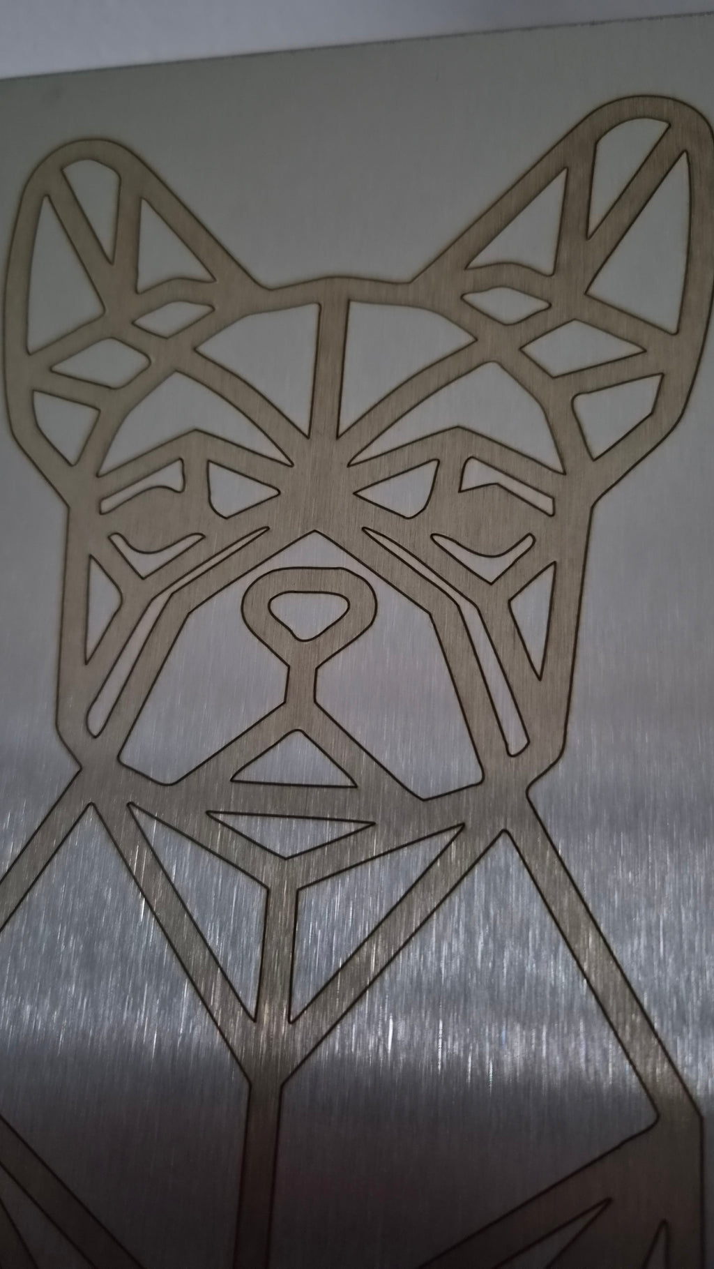 Weldart Edelstahl Übungsblech „Geometric Bulli“ – 300x200mm (3mm K240 geschliffen)