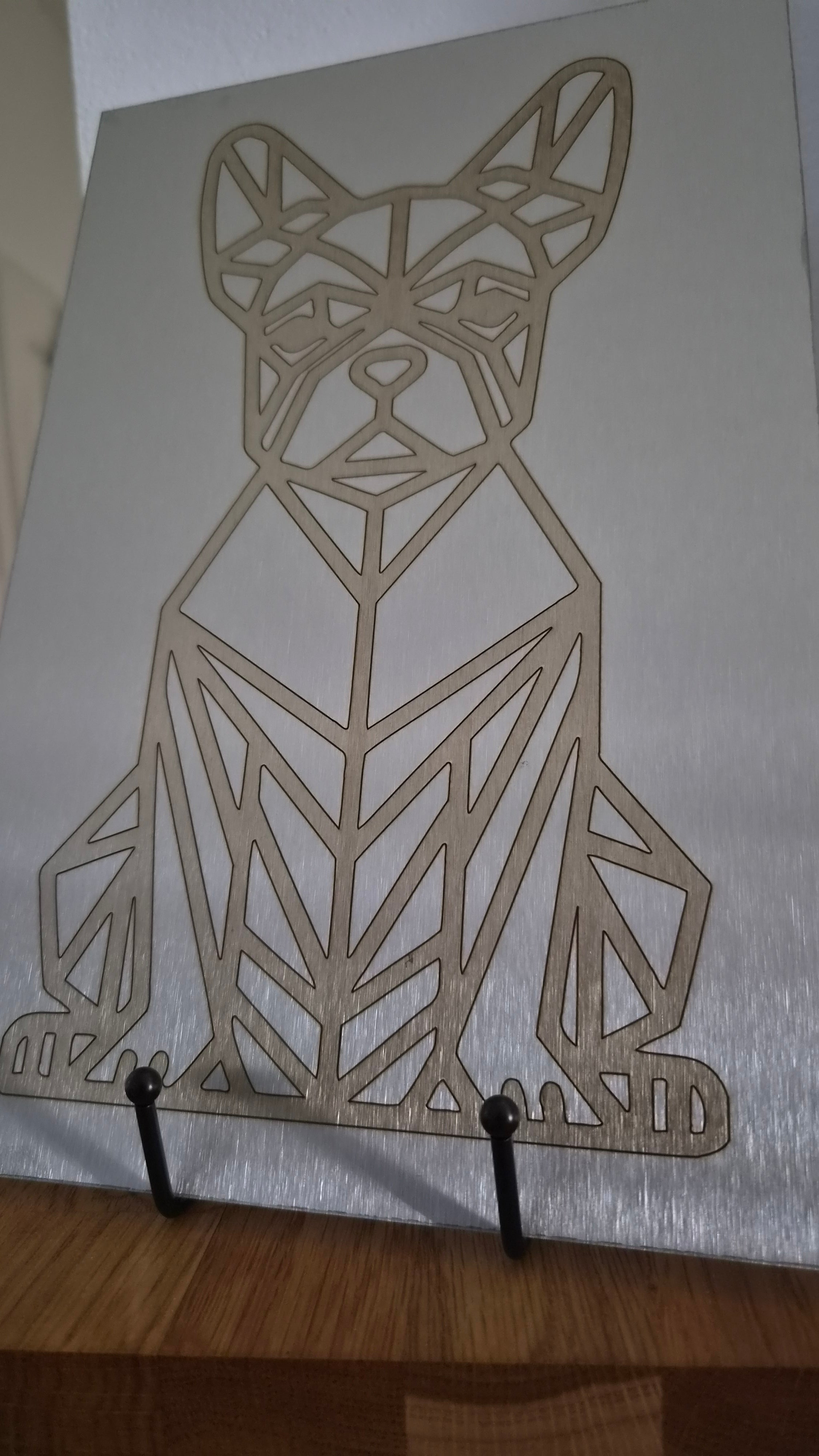 Weldart Edelstahl Übungsblech „Geometric Bulli“ – 300x200mm (3mm K240 geschliffen)