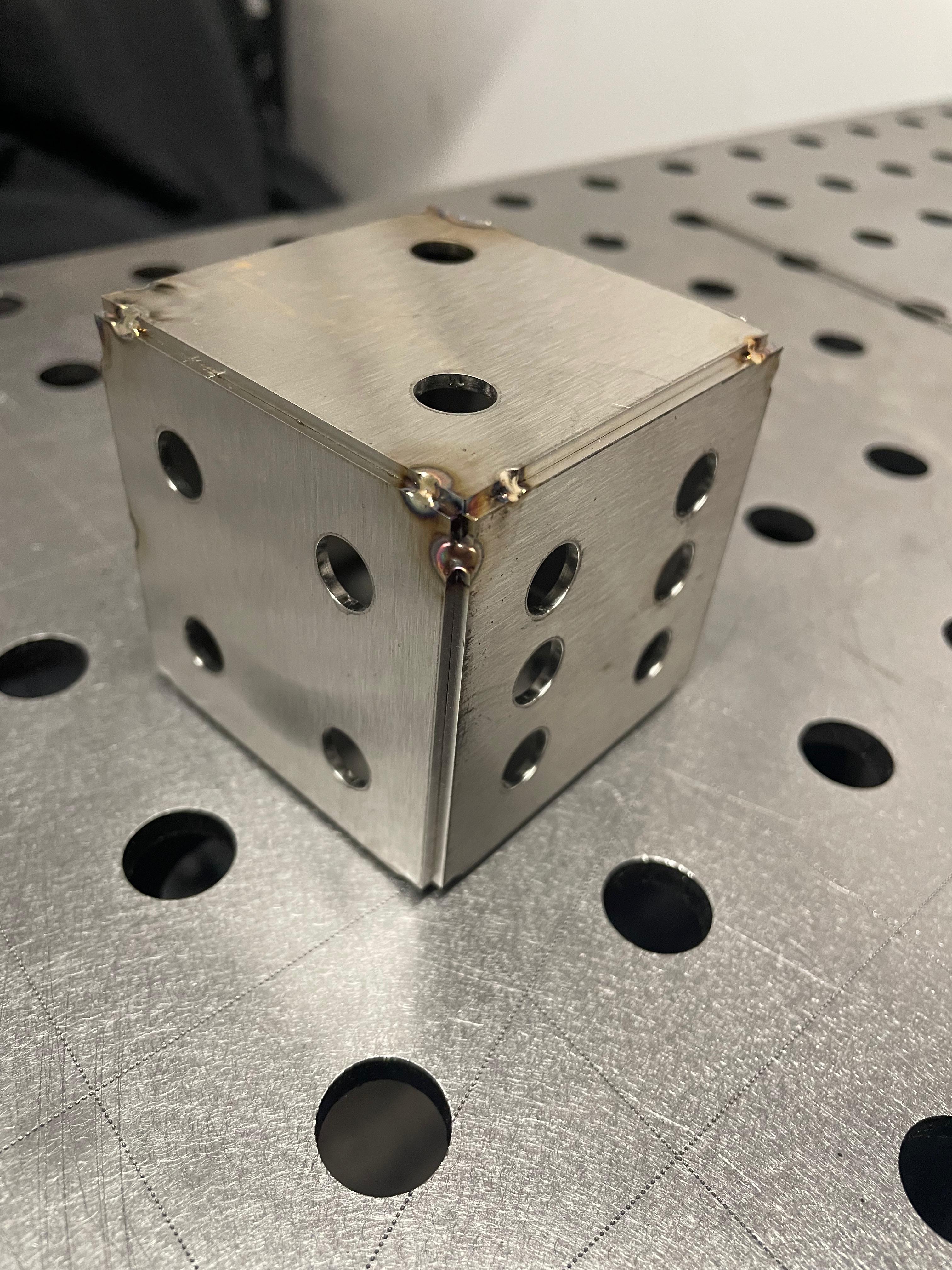 Schweiß-Übungs-Würfel „Easy-Fold“ – 2mm Edelstahl (VA) 65mm/65mm