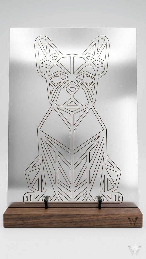 Weldart Edelstahl Übungsblech „Geometric Bulli“ – 300x200mm (3mm K240 geschliffen)