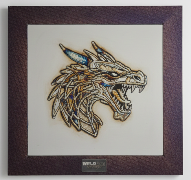 WeldArt "Dragon" mit Rahmen 360mm x 360mm