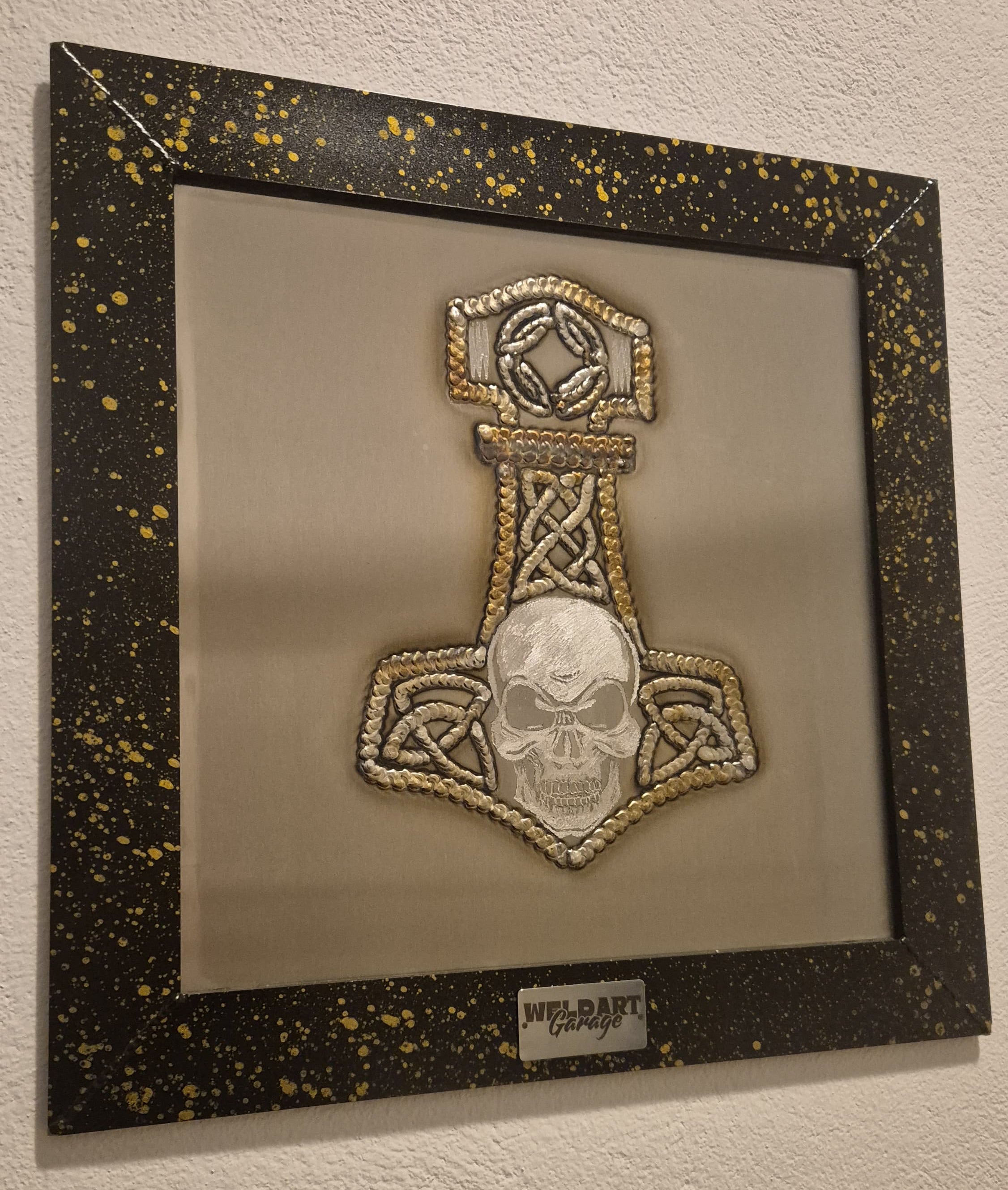WeldArt "Thors Hammer" gerahmt 360mm x 360mm
