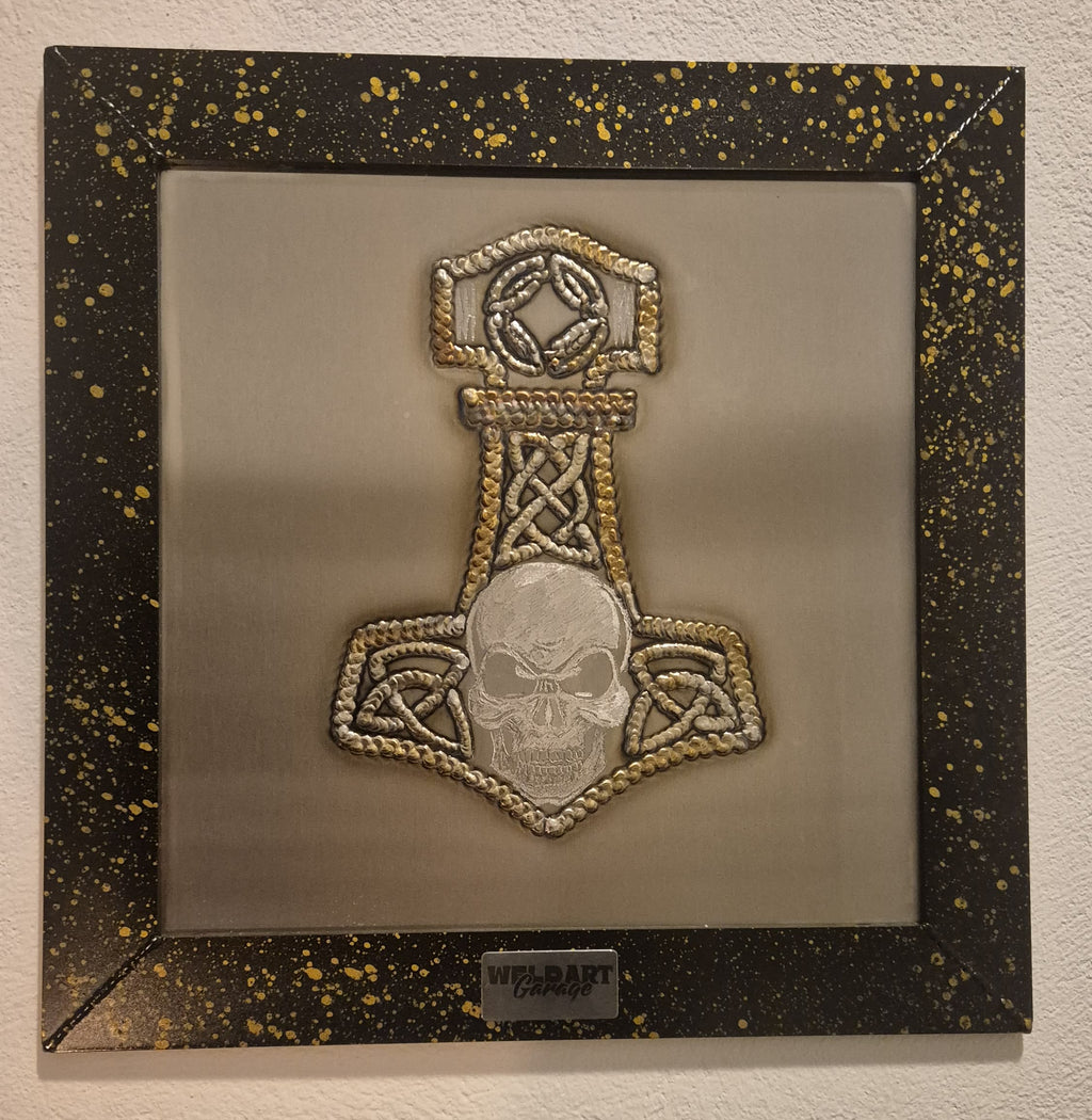 WeldArt "Thors Hammer" gerahmt 360mm x 360mm