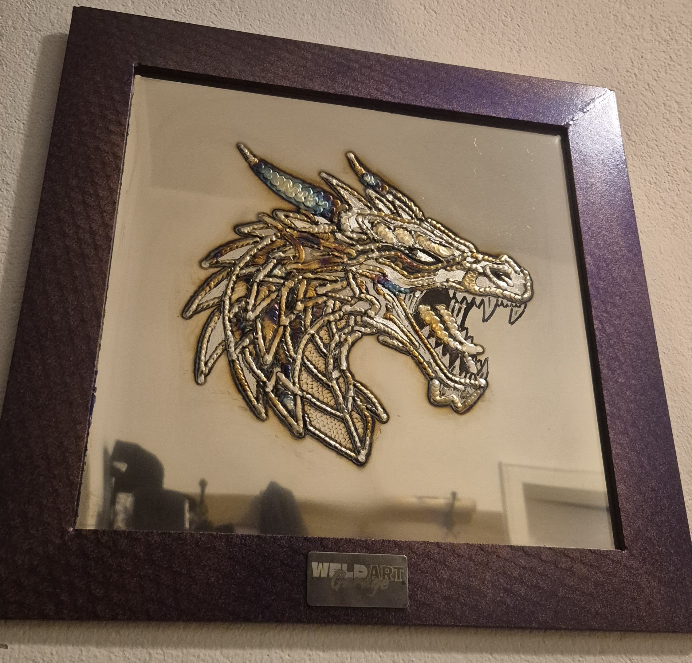 WeldArt "Dragon" mit Rahmen 360mm x 360mm