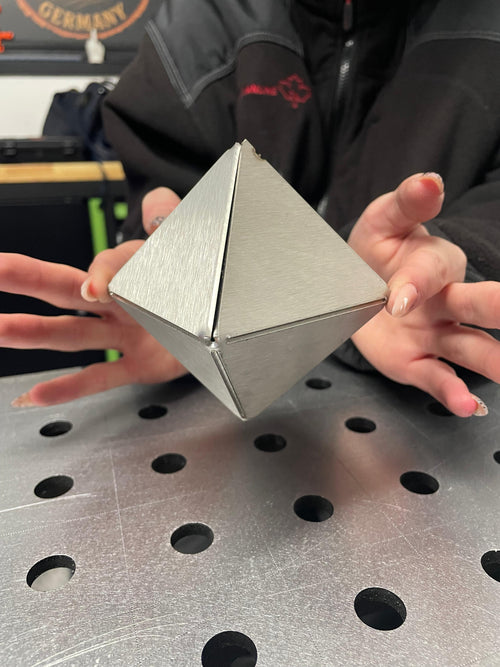 Schweiß-Challenge: VA Oktaeder „Easy-Fold“ – 2mm Edelstahl 75mm