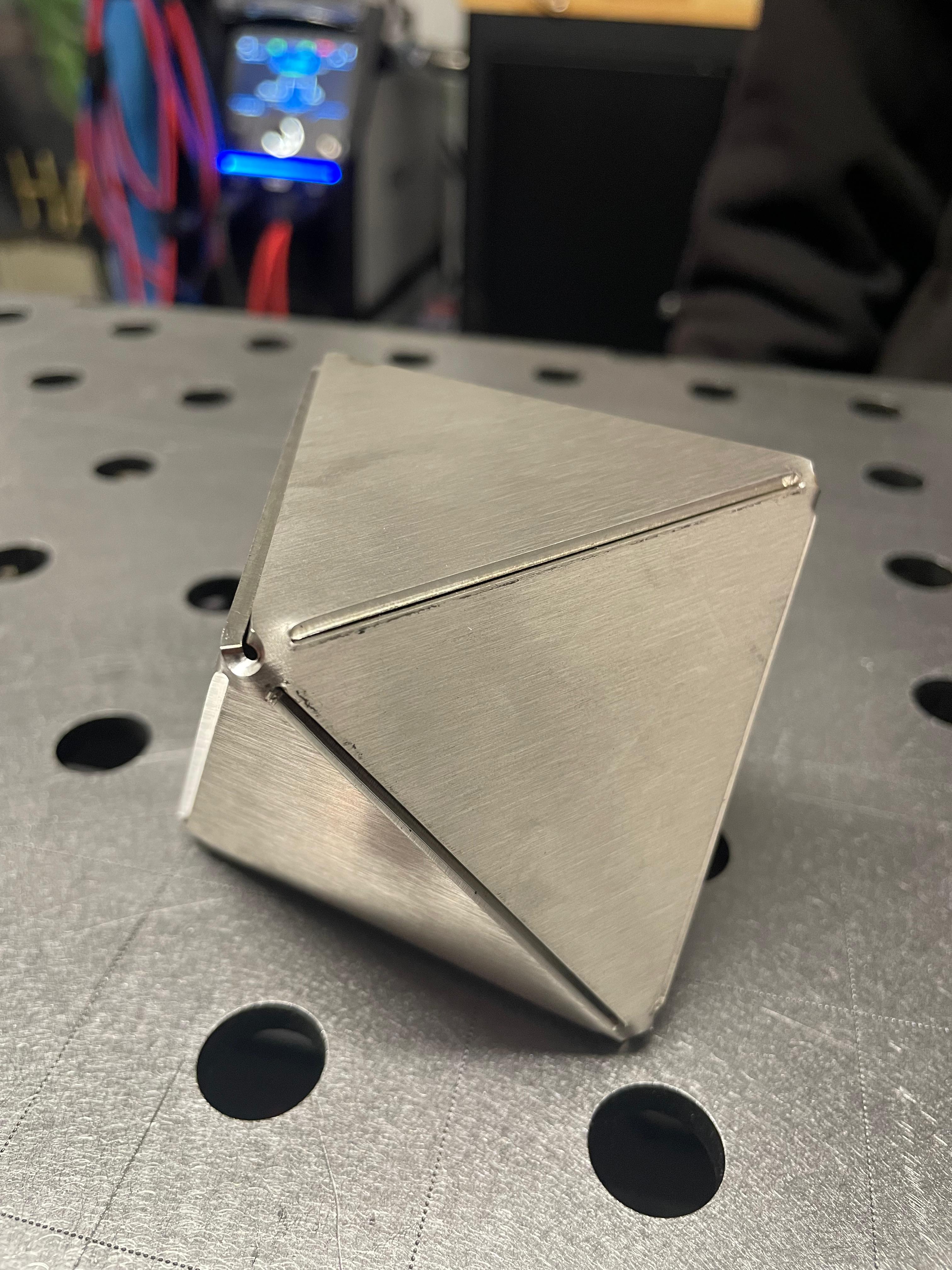 Schweiß-Challenge: VA Oktaeder „Easy-Fold“ – 2mm Edelstahl 75mm